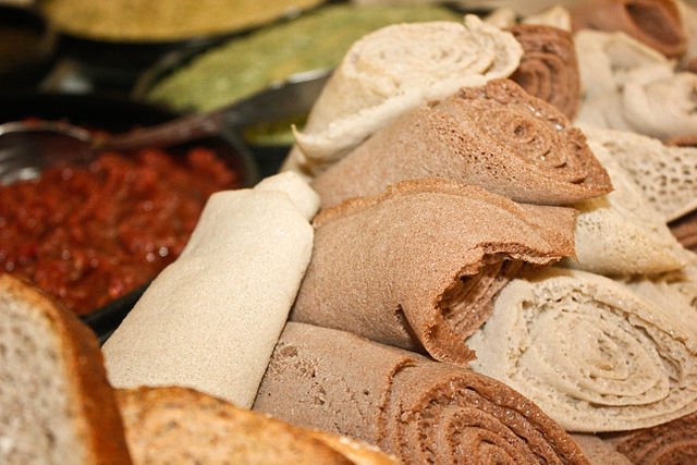 Photo of traditional Ethiopian injera